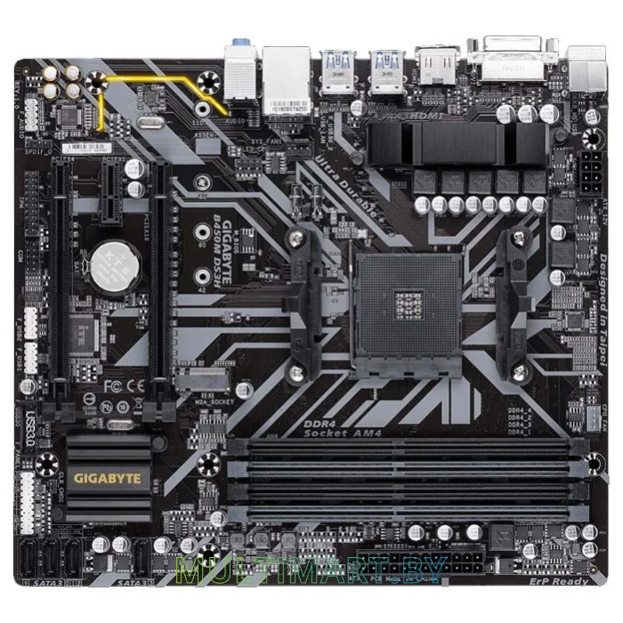 Материнская плата Gigabyte B450M DS3H (rev. 1.0)